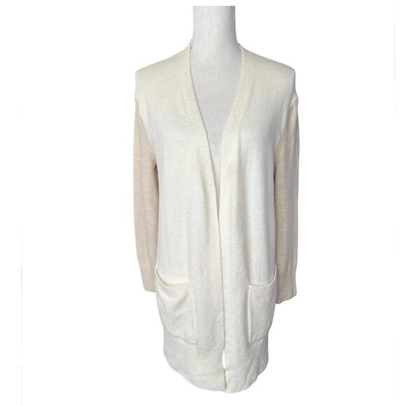 Madewell cream knit cardigan sweater neutral minimalist cozy fall scandi girl - Picture 1 of 8